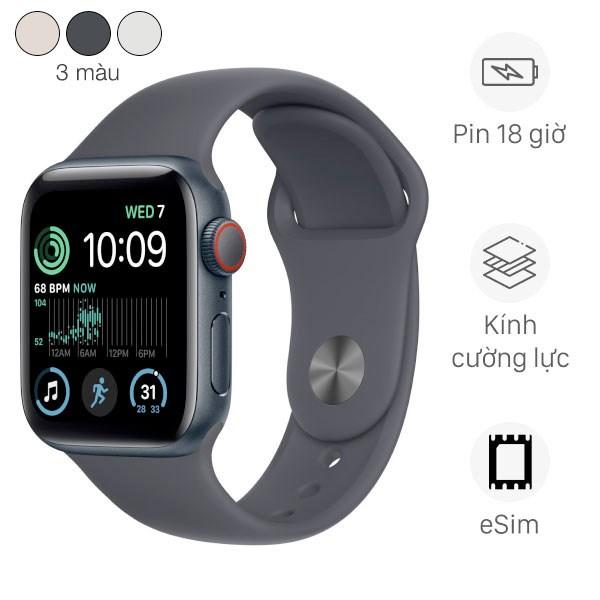 Apple Watch SE 2022 LTE 40mm đen xanh