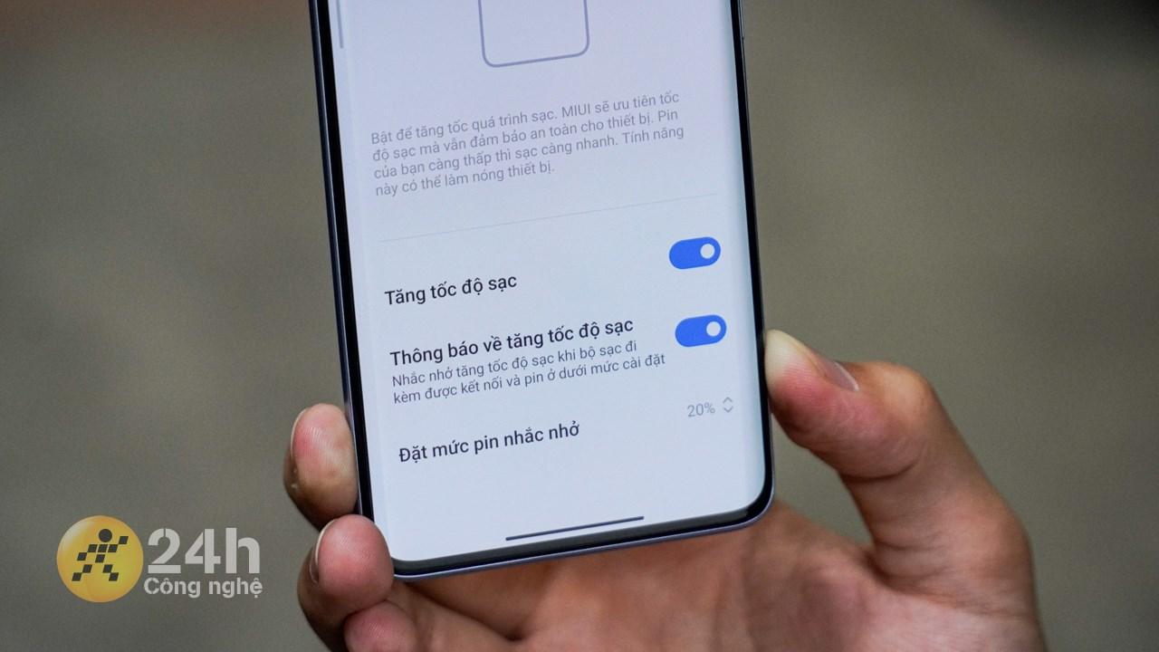 Đây là tính năng Tăng tốc sạc trên Redmi Note 13 Pro+ 5G.