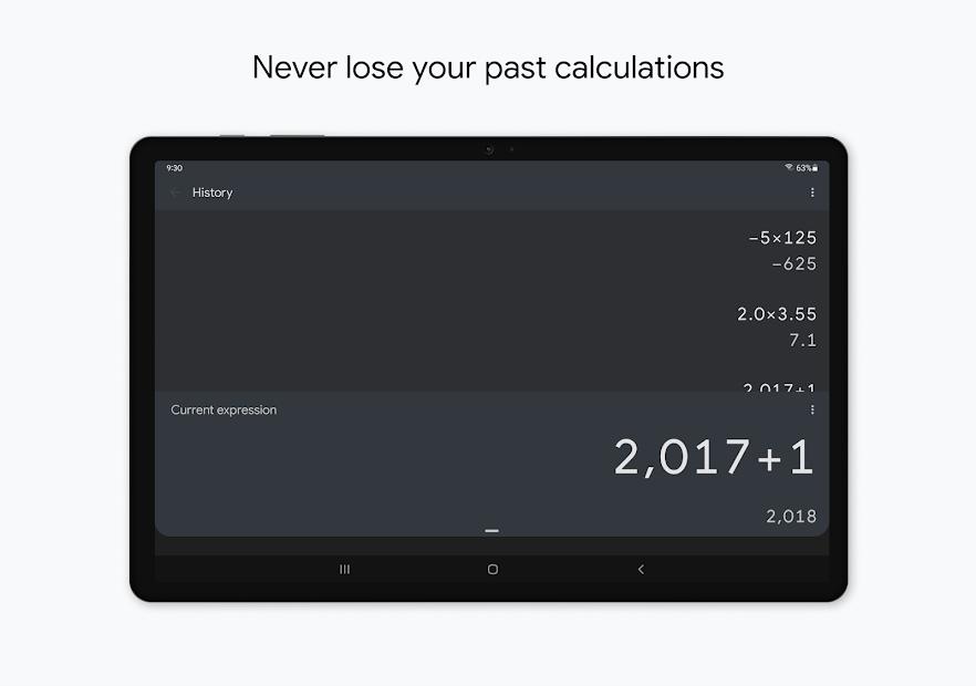 Screenshots Calculator: Ứng dụng máy tính bỏ túi Calculator hỗ trợ tính toán cả cơ bản và nâng cao