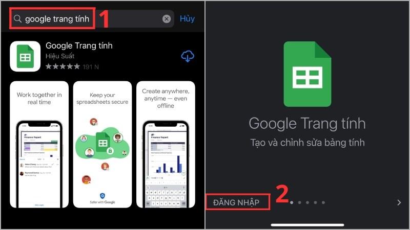 Tải Google Trang tính về máy