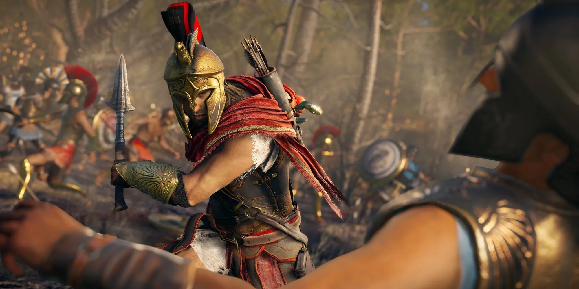 Alexios đang đánh bại kẻ thù trong Assassin's Creed Odyssey