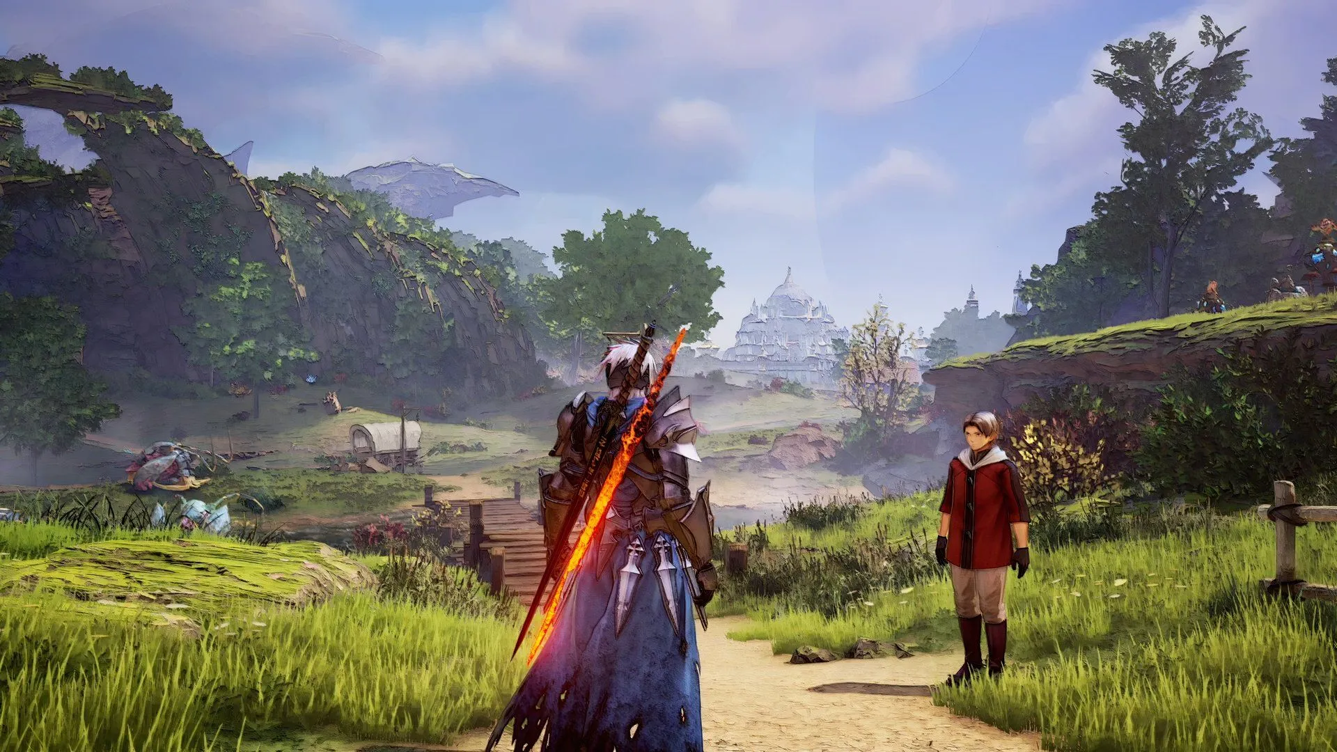 Alphen, nhân vật chính của Tales of Arise, đang khám phá thế giới mở rộng lớn