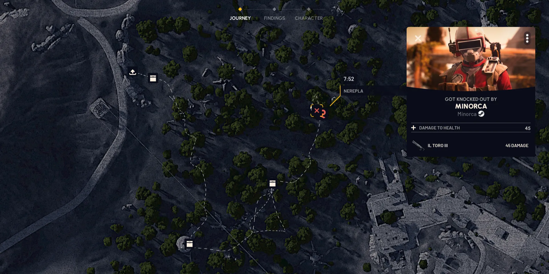 Ảnh chụp màn hình gameplay cho thấy một người chơi ngã xuống sau khi bị hạ gục trong ARC Raiders.