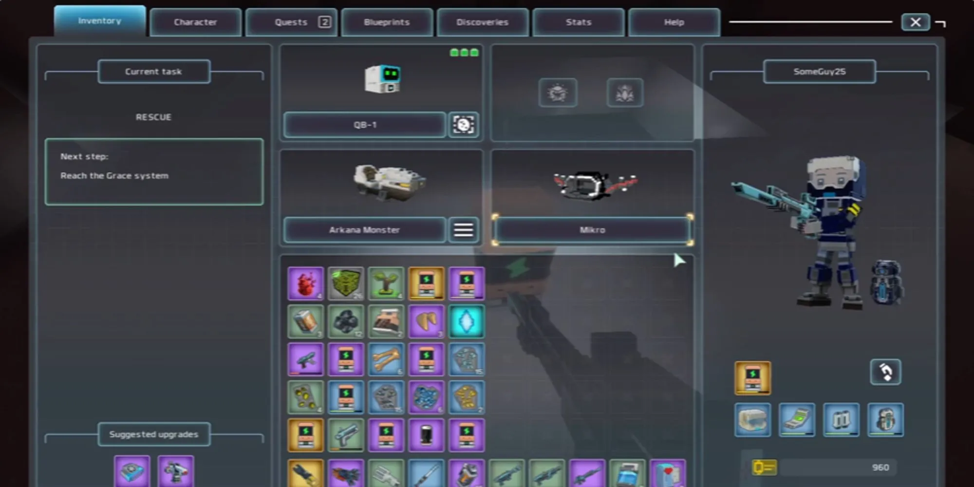 Ảnh chụp nhiều viên pin năng lượng trong game Cubic Odyssey