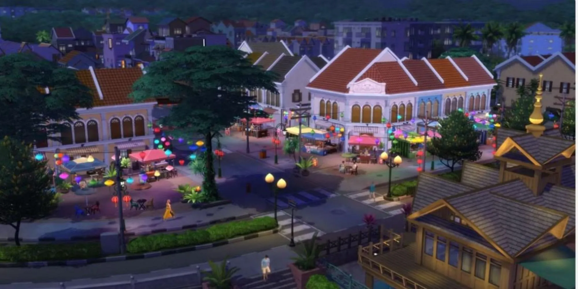 Bản dựng Stars Hollow trong game The Sims 4, mô phỏng thị trấn từ bộ phim Gilmore Girls.