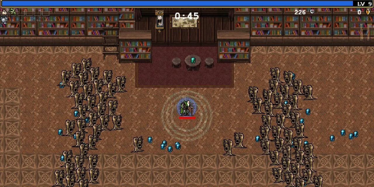 Bầy Dust Elemental đang hội tụ trong Vampire Survivors