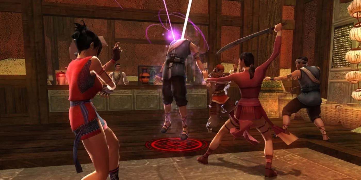 Bìa game Jade Empire với các nhân vật chính.