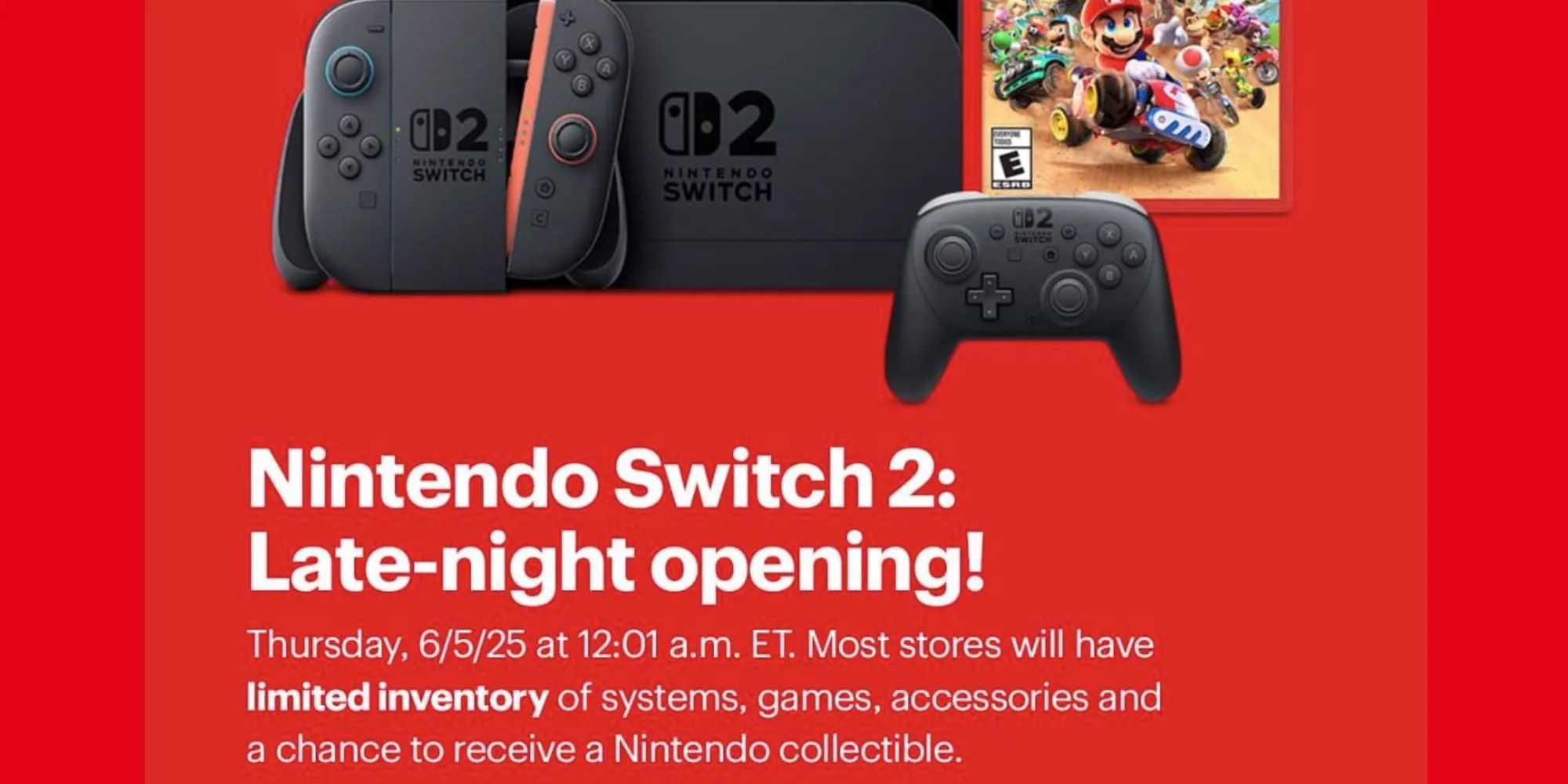 Biển hiệu Best Buy thông báo có hàng Nintendo Switch 2 số lượng giới hạn