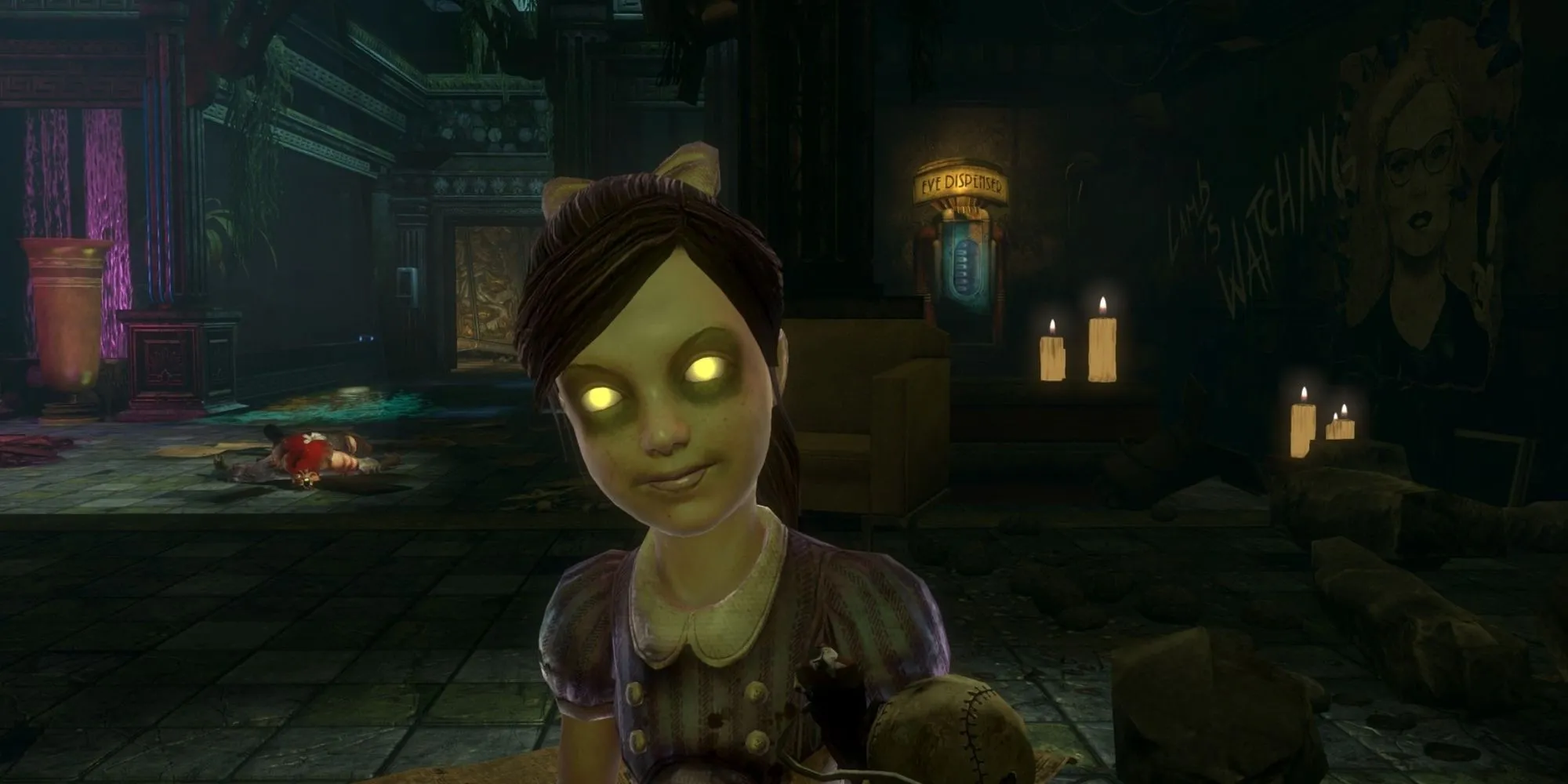 Bối cảnh dưới nước u ám của thành phố Rapture trong game FPS BioShock 2
