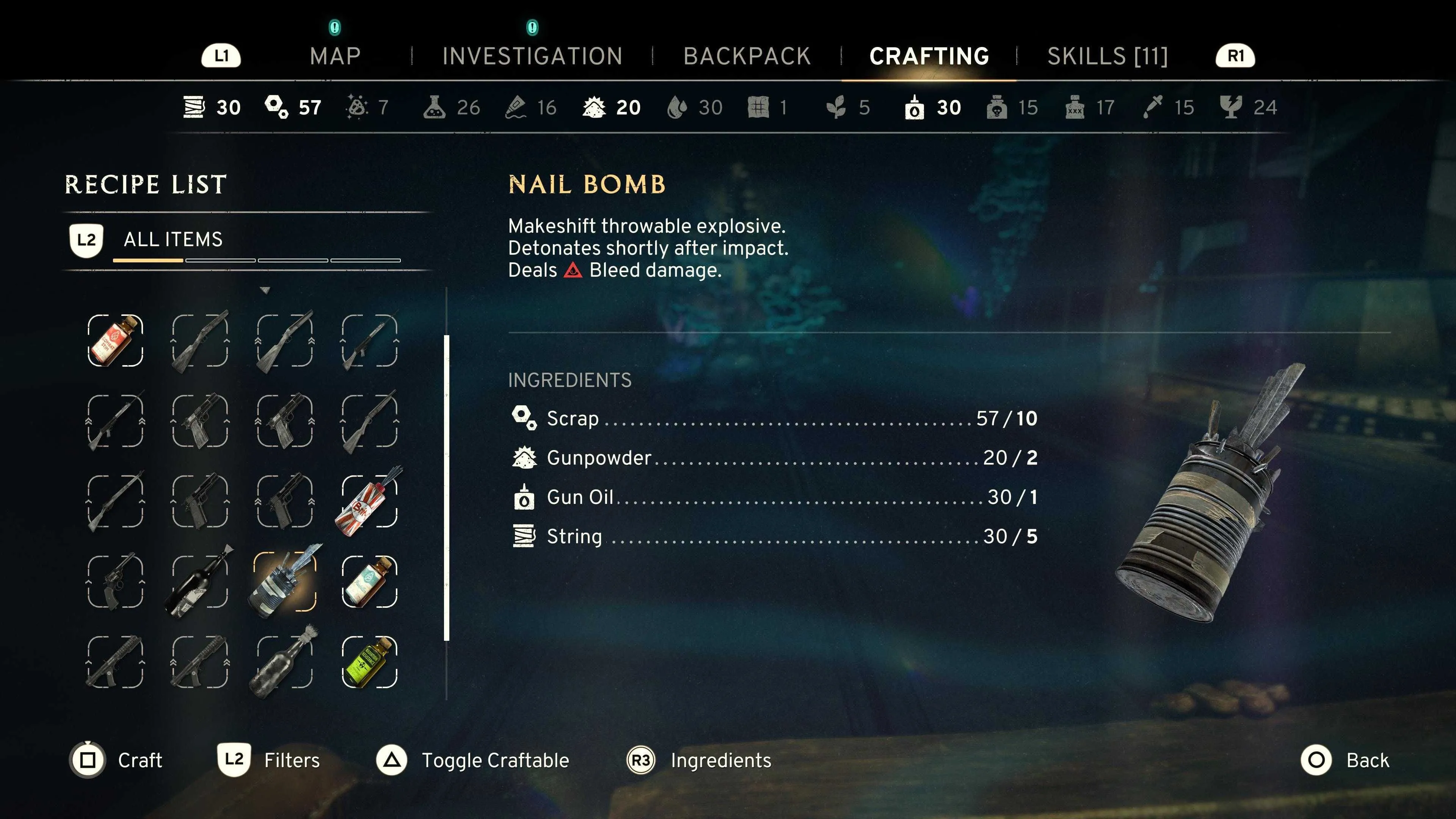 Bom Đinh tự chế trong game Atomfall