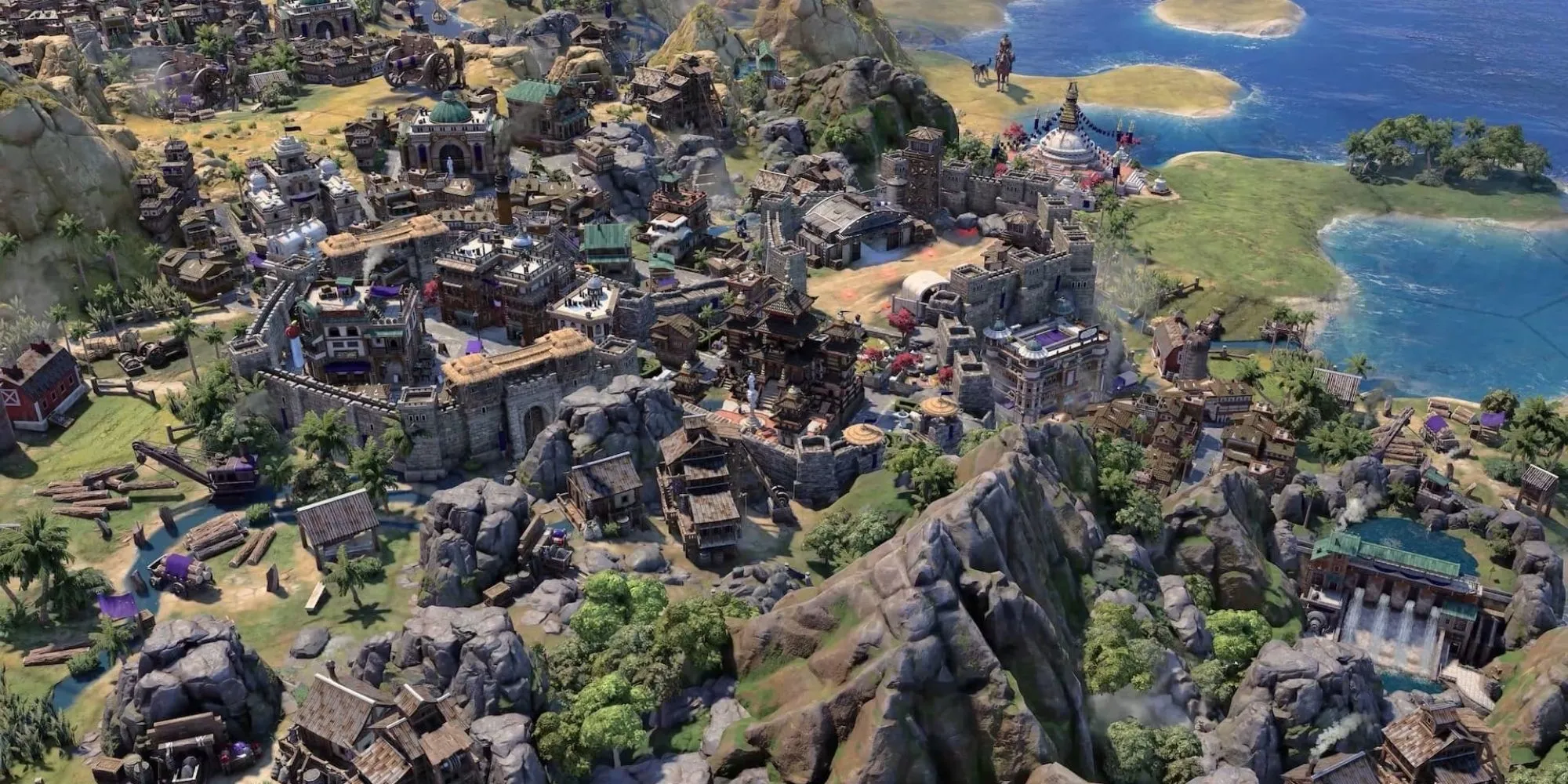 Các công trình và kiến trúc đa dạng trong một thành phố của Civilization 7