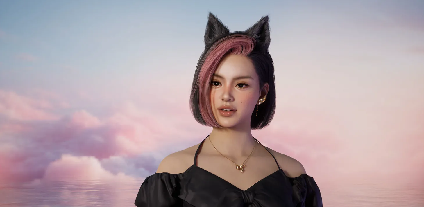 Cận cảnh một nhân vật nữ trong game inZOI với đồ họa chi tiết, cho thấy tiềm năng tùy chỉnh nhân vật.