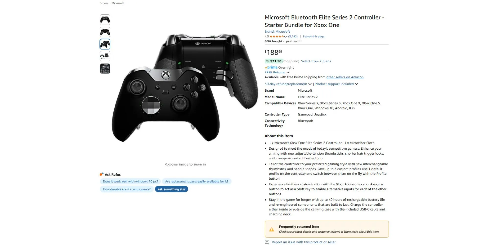 Cảnh báo từ Amazon về việc Xbox Elite Series 2 là sản phẩm thường xuyên bị trả lại