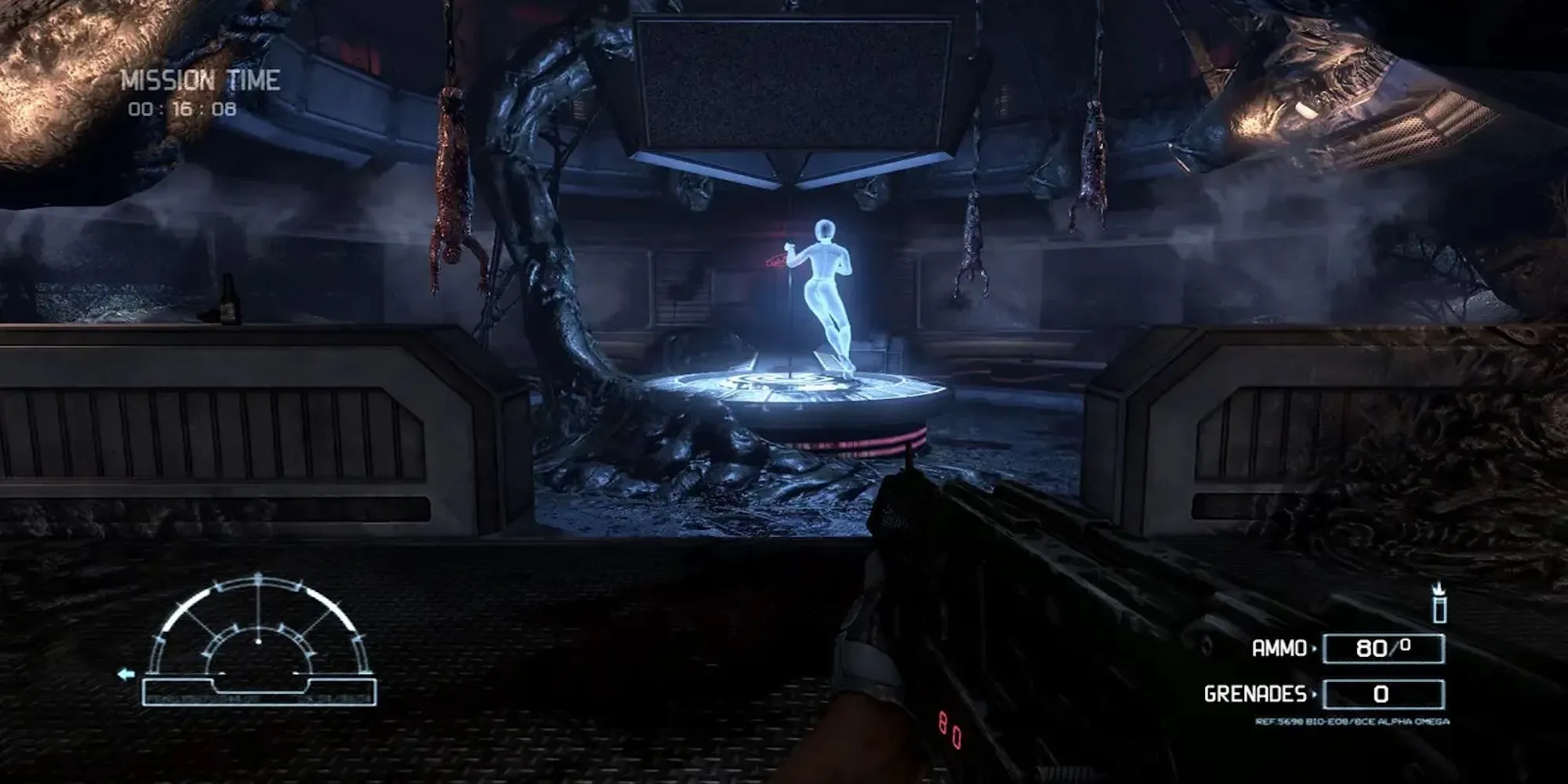 Cảnh chiến đấu giữa các phe trong game Aliens vs Predator 2010 trên PS3