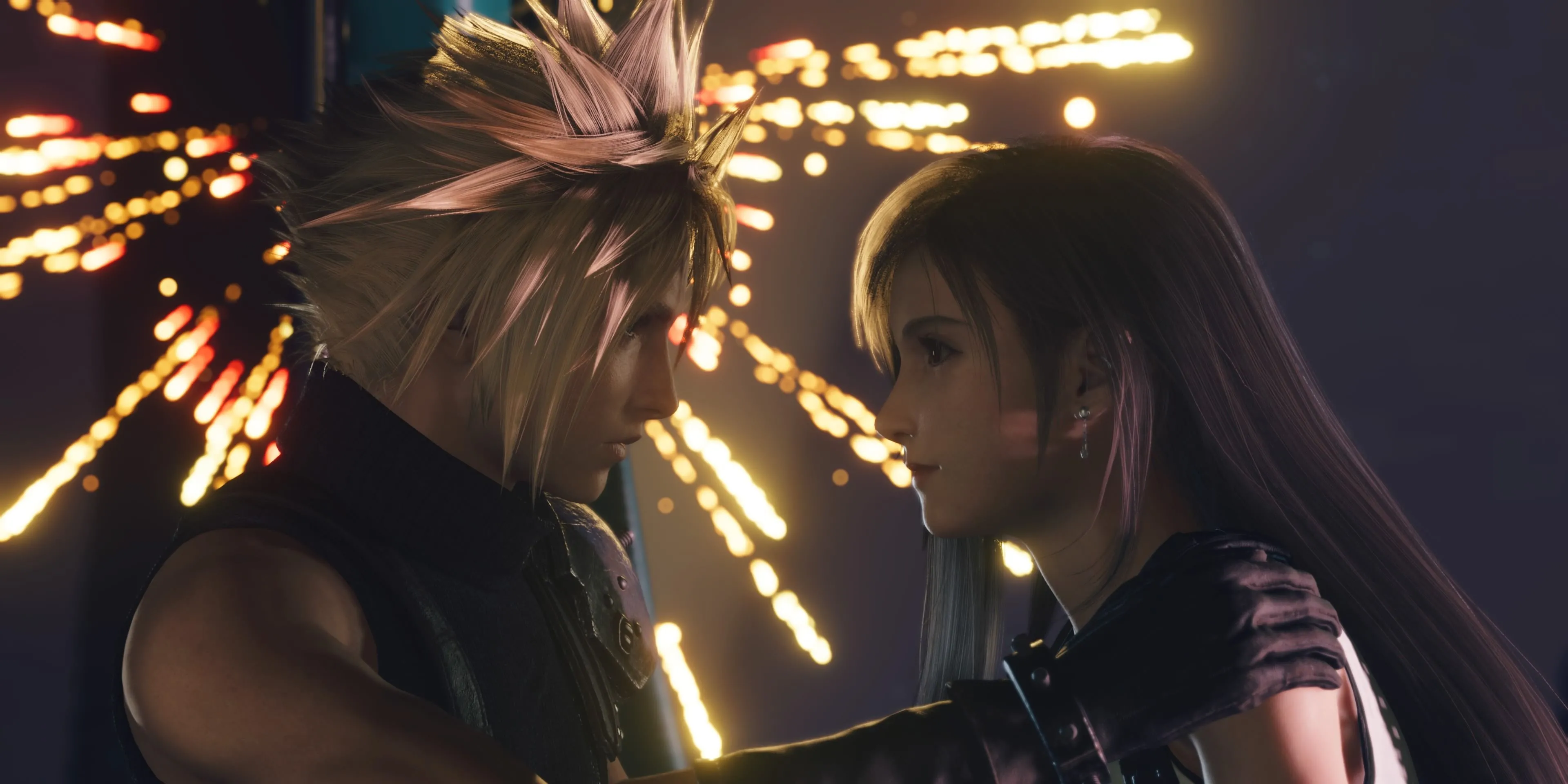 Cảnh Cloud và Tifa trong Final Fantasy VII Rebirth