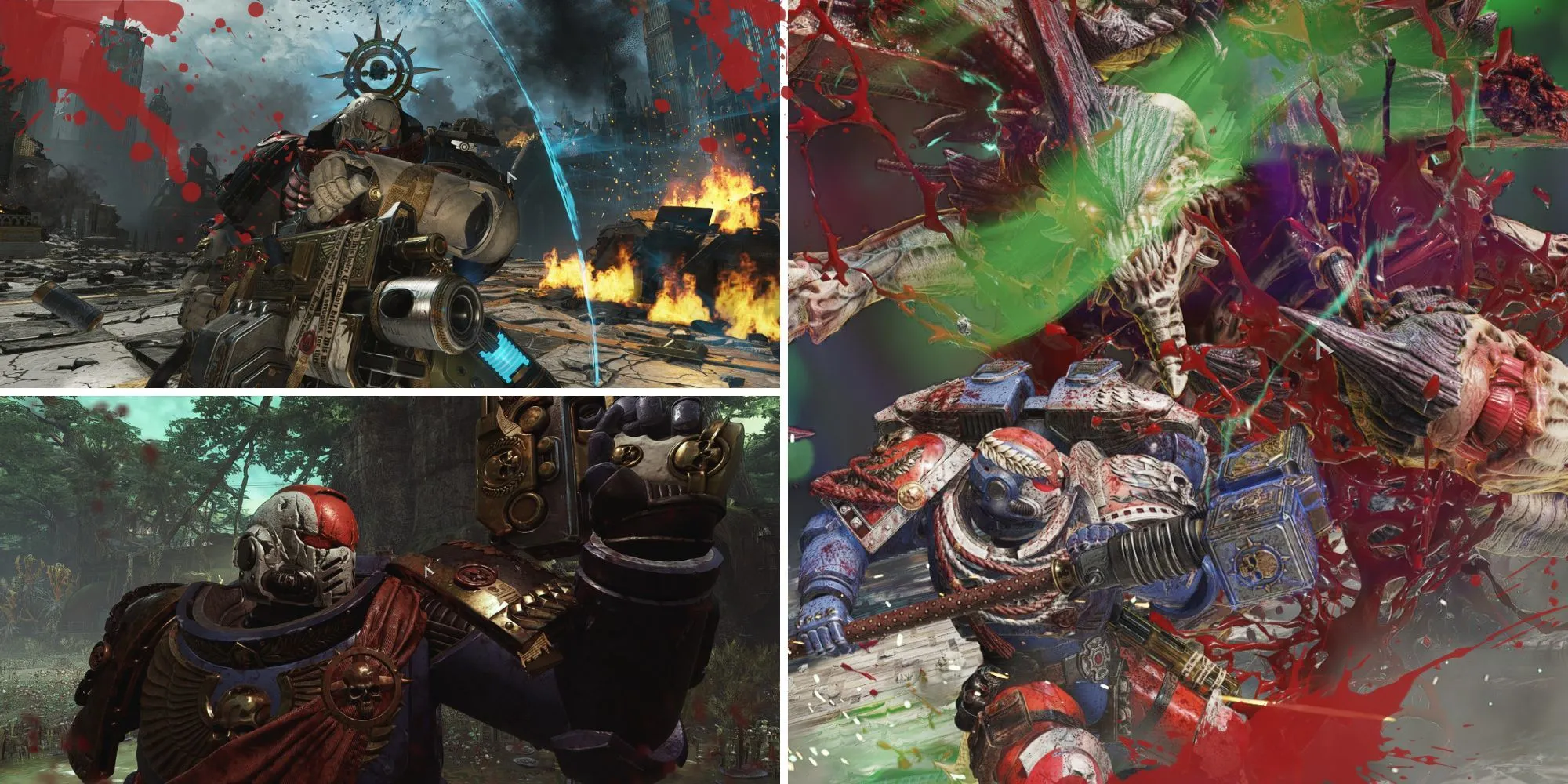 Chiến trường khốc liệt trong Warhammer 40K Space Marine 2, liên quan đến các cải tiến gameplay trong bản cập nhật mới.