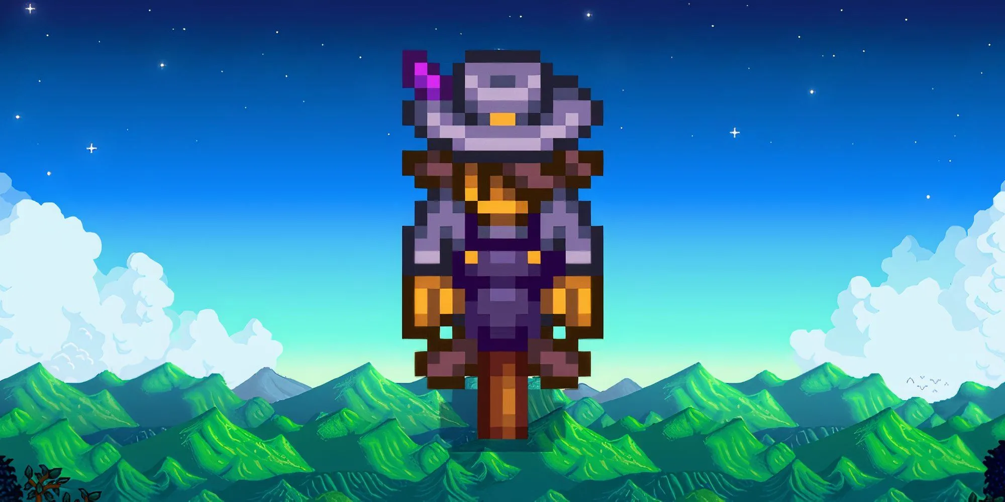 Deluxe Scarecrow trong Stardew Valley với bán kính bảo vệ lớn hơn