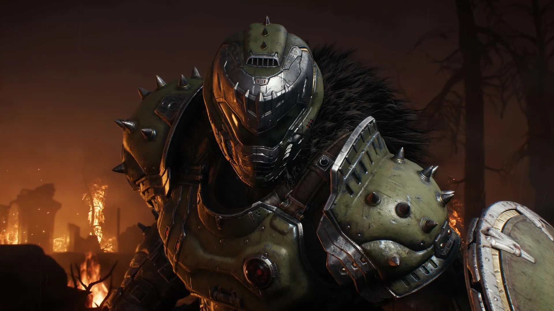 DOOM Slayer sử dụng khiên trong cảnh hành động đầy kịch tính