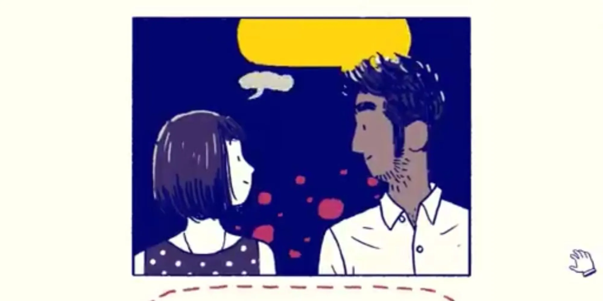 Florence và Krish nhìn nhau trìu mến trong game Florence
