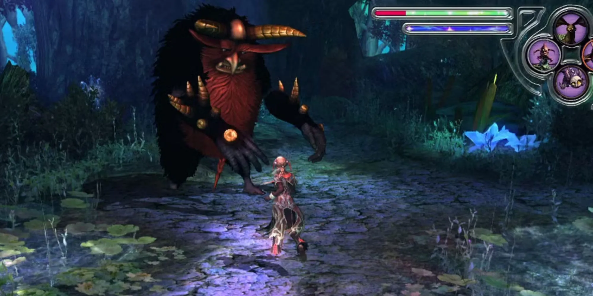 Gameplay chiến đấu trong Folklore trên PS3