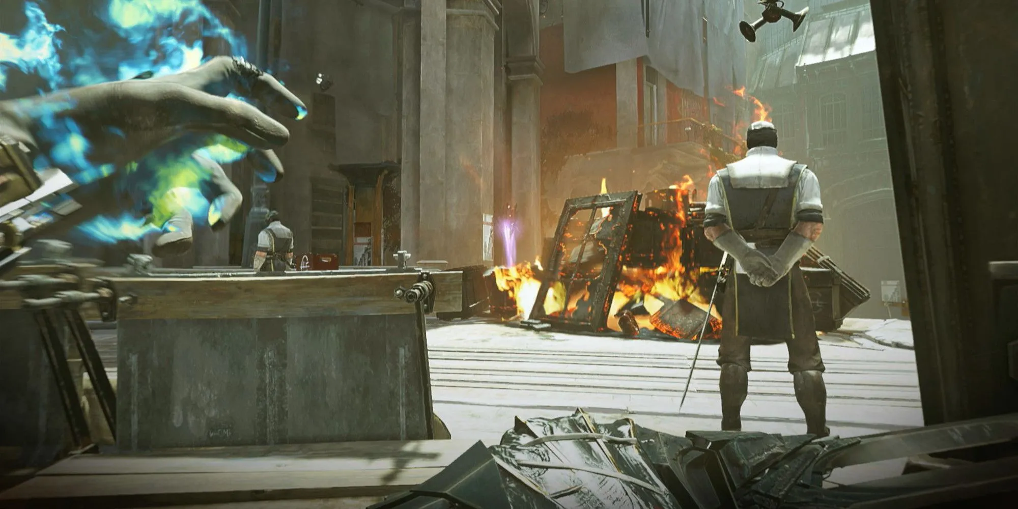 Gameplay lén lút trong Dishonored Death of the Outsider không có HUD, tăng thử thách quan sát môi trường