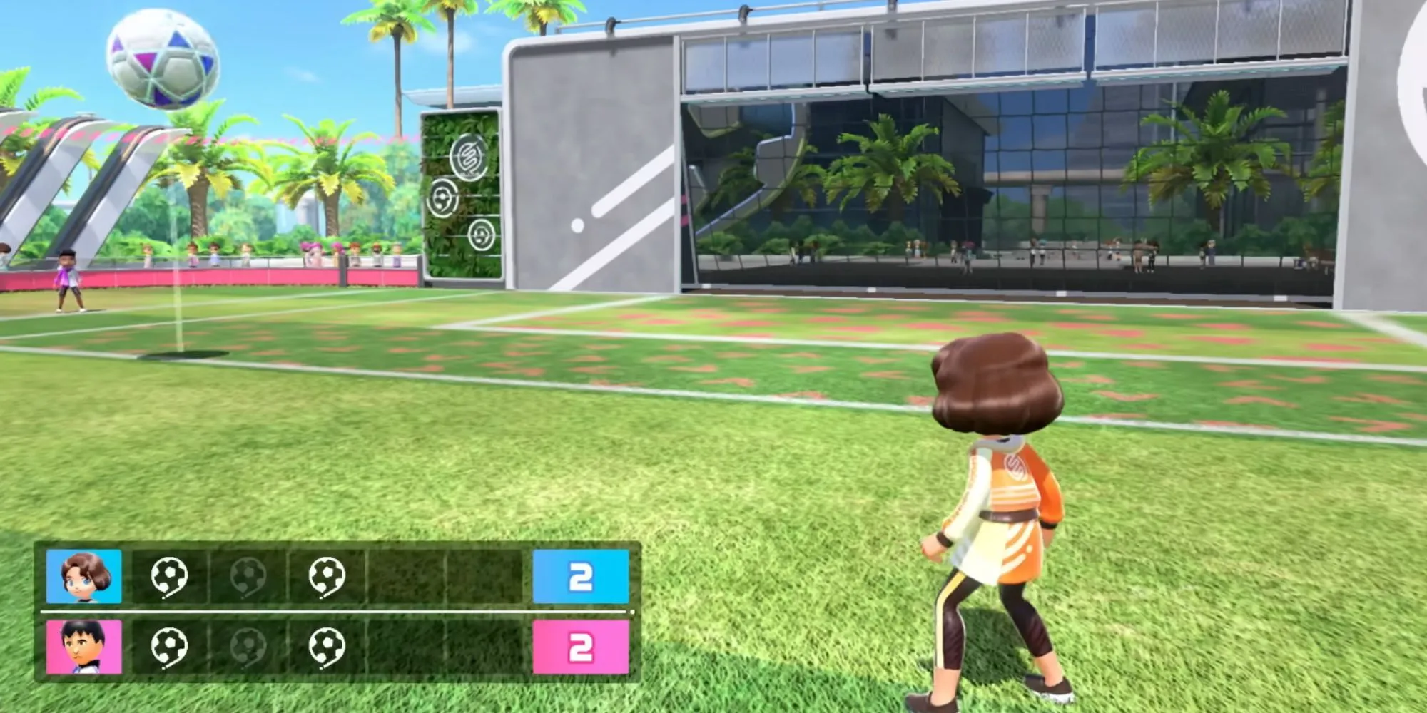 Giao diện chính của Nintendo Switch Sports với các nhân vật Mii tham gia nhiều môn thể thao khác nhau