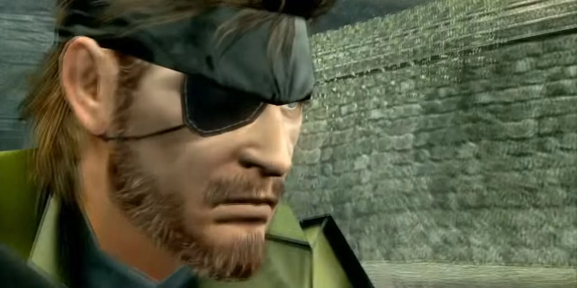 Hình ảnh Big Boss trong một đoạn cắt cảnh của Metal Gear Solid: Peace Walker, thể hiện chiều sâu nhân vật