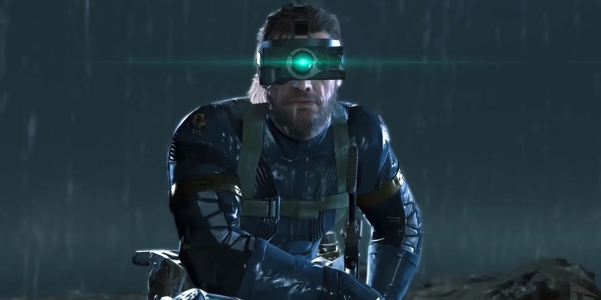 Hình ảnh Big Boss trong một đoạn cắt cảnh đầu game Metal Gear Solid V: Ground Zeroes