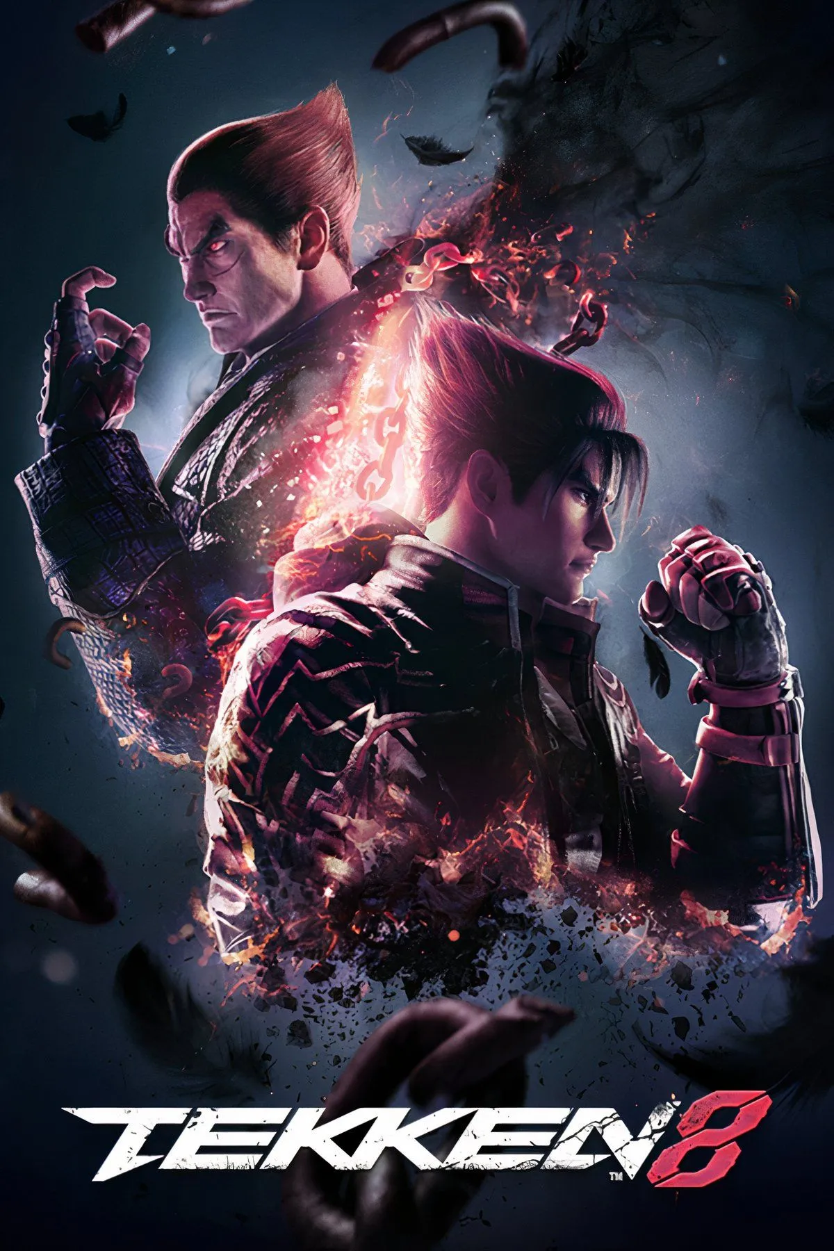 Hình ảnh collage giới thiệu các nhân vật và yếu tố gameplay trong game đối kháng Tekken 8