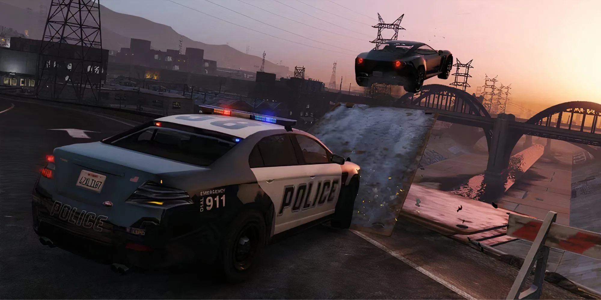 Hình ảnh gameplay trong GTA V thể hiện sự tự do trong thế giới mở rộng lớn Los Santos.