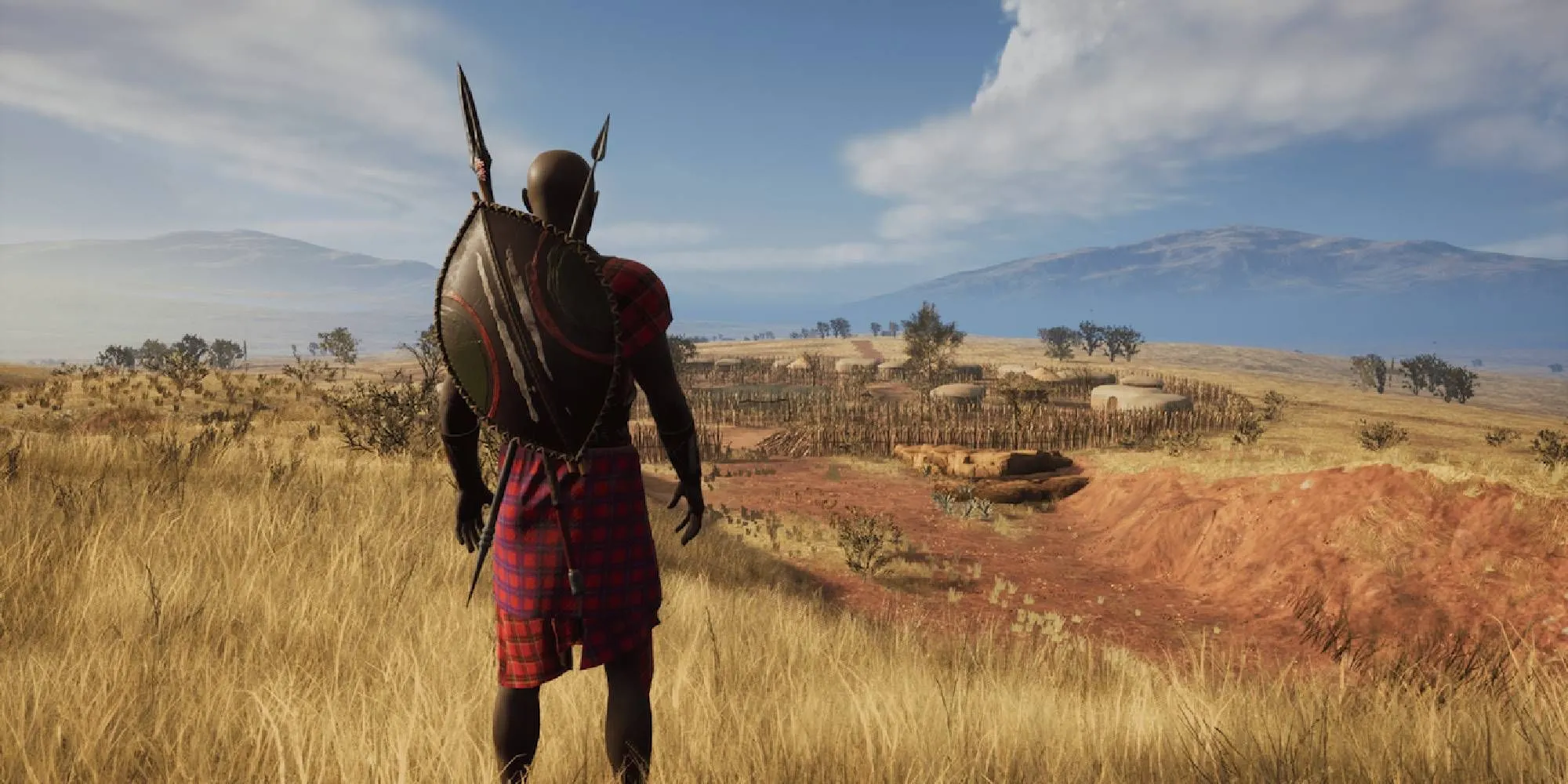 Hình ảnh giới thiệu game HIRU, mô tả một chiến binh Maasai trẻ tuổi
