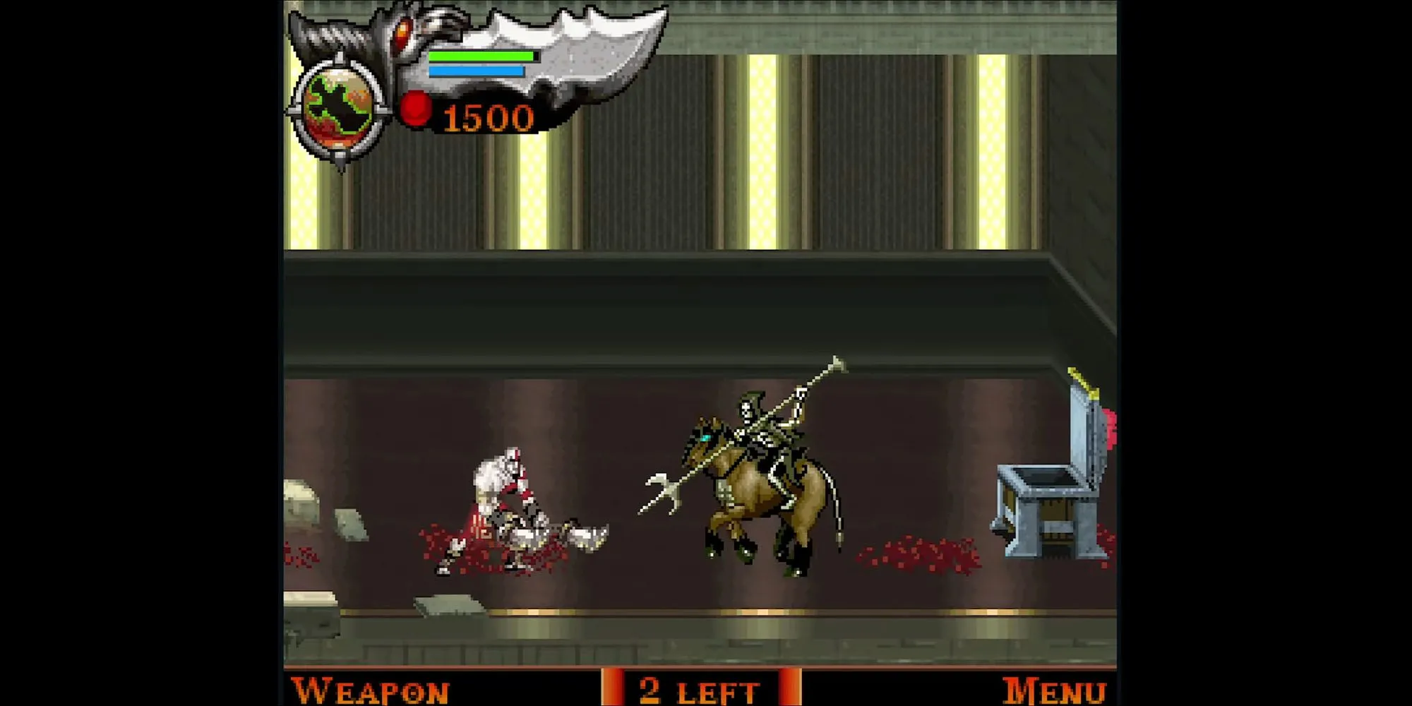 Hình ảnh Kratos trong game God of War: Betrayal trên Java ME