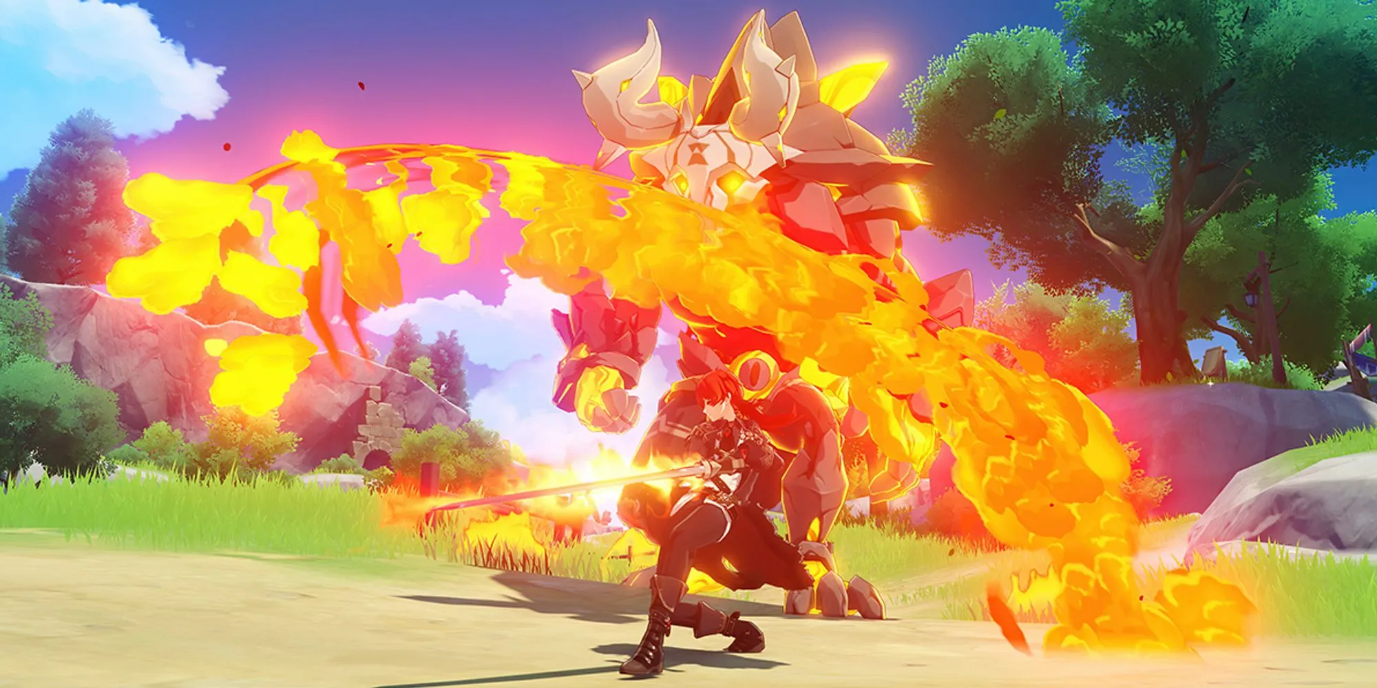 Hình ảnh lối chơi của Genshin Impact, game open-world anime phổ biến