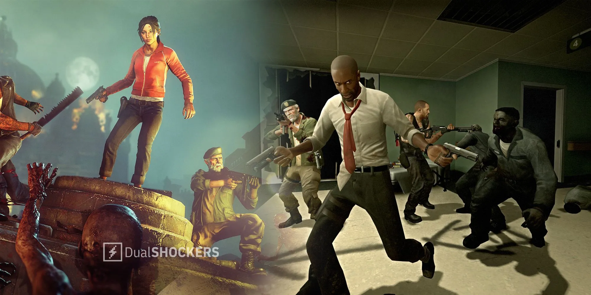 Hình ảnh minh họa âm thanh đóng vai trò cảnh báo trong Left 4 Dead, tăng thêm áp lực cho người chơi