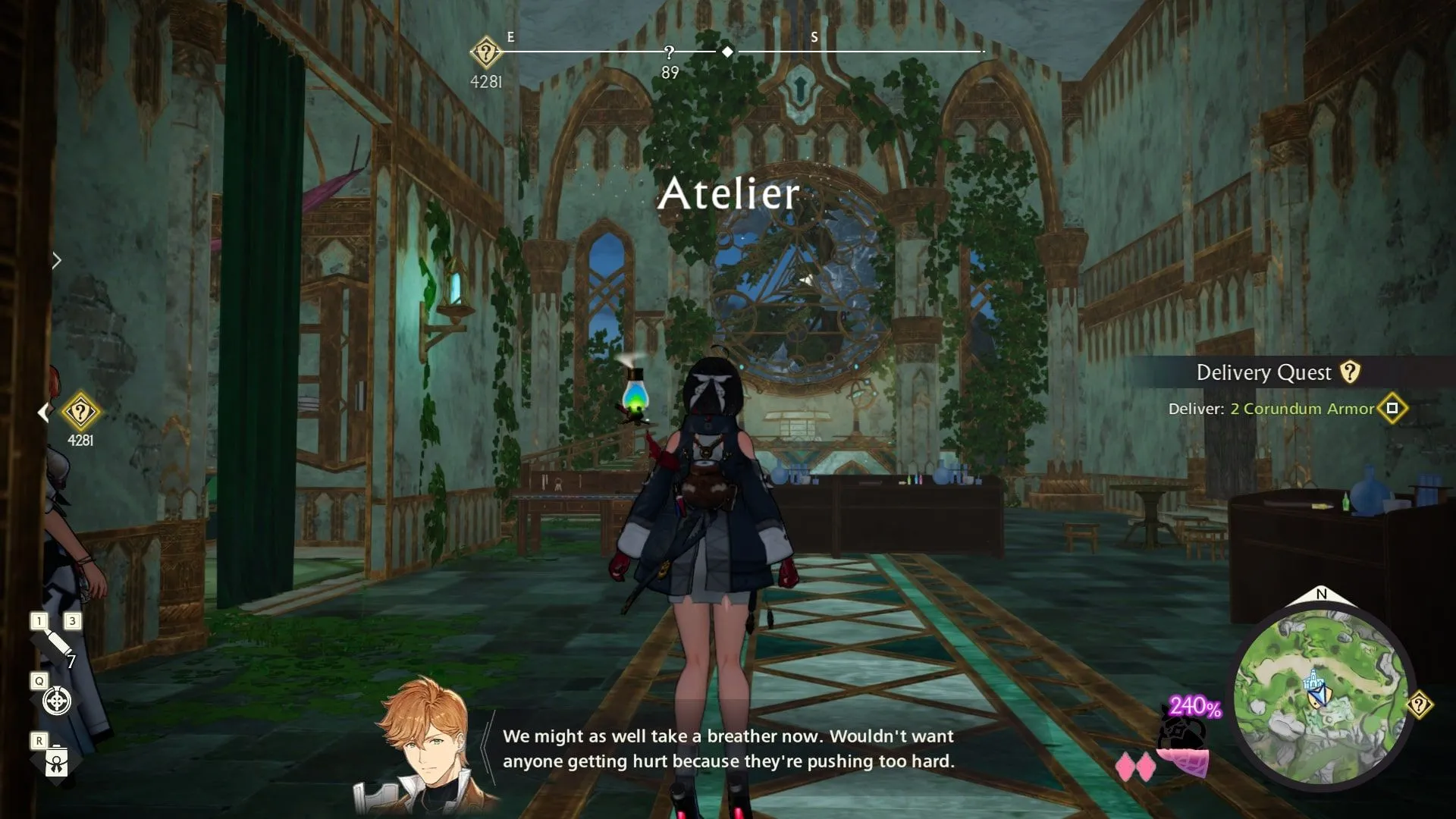 Hình ảnh một căn cứ Atelier được xây dựng trong game Atelier Yumia
