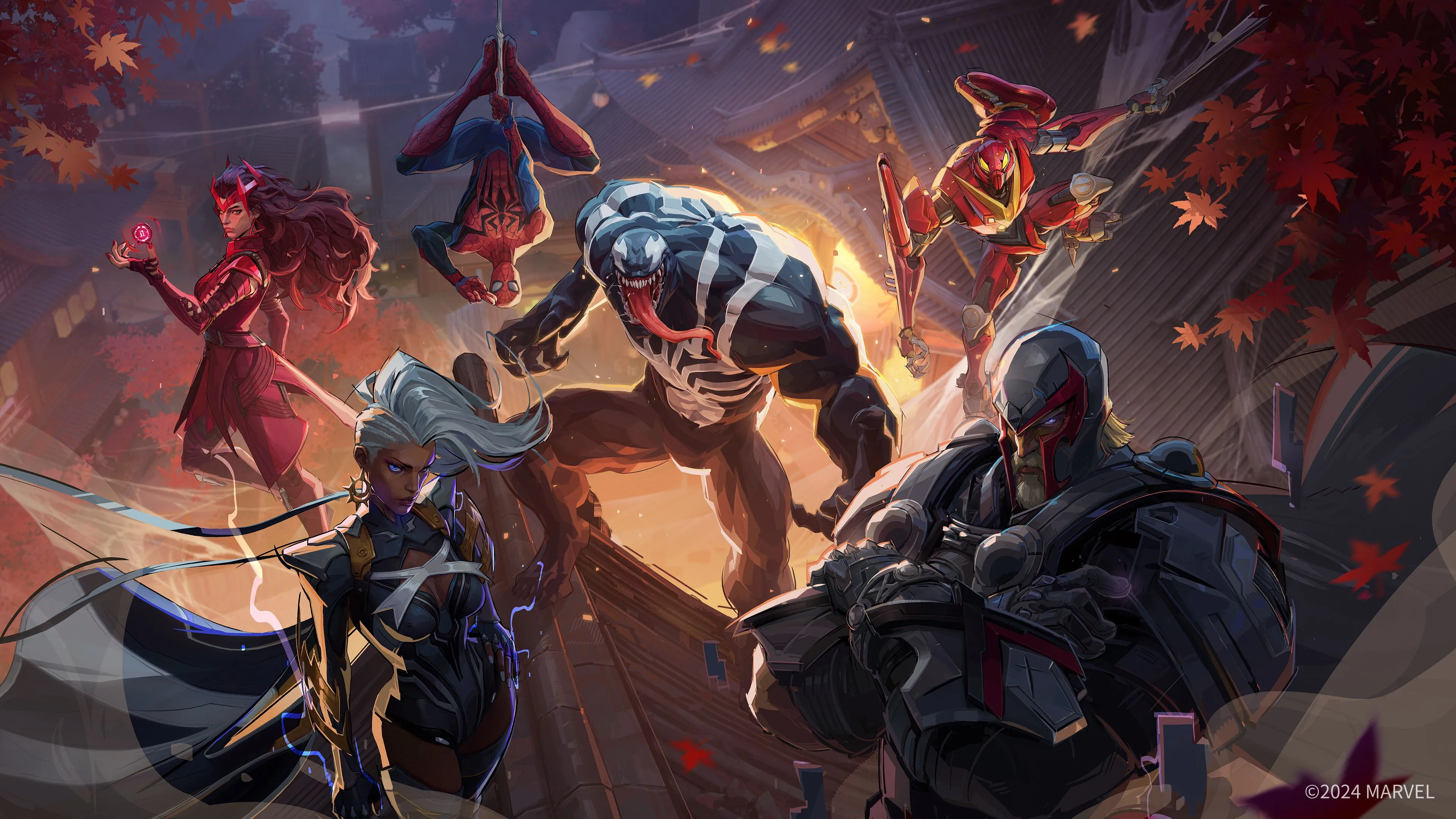 Hình ảnh quảng bá Marvel Rivals với nhân vật Iron Man và Hulkbuster