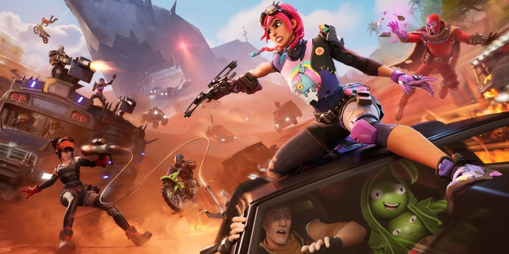 Hình ảnh quảng cáo Fortnite với các nhân vật mới