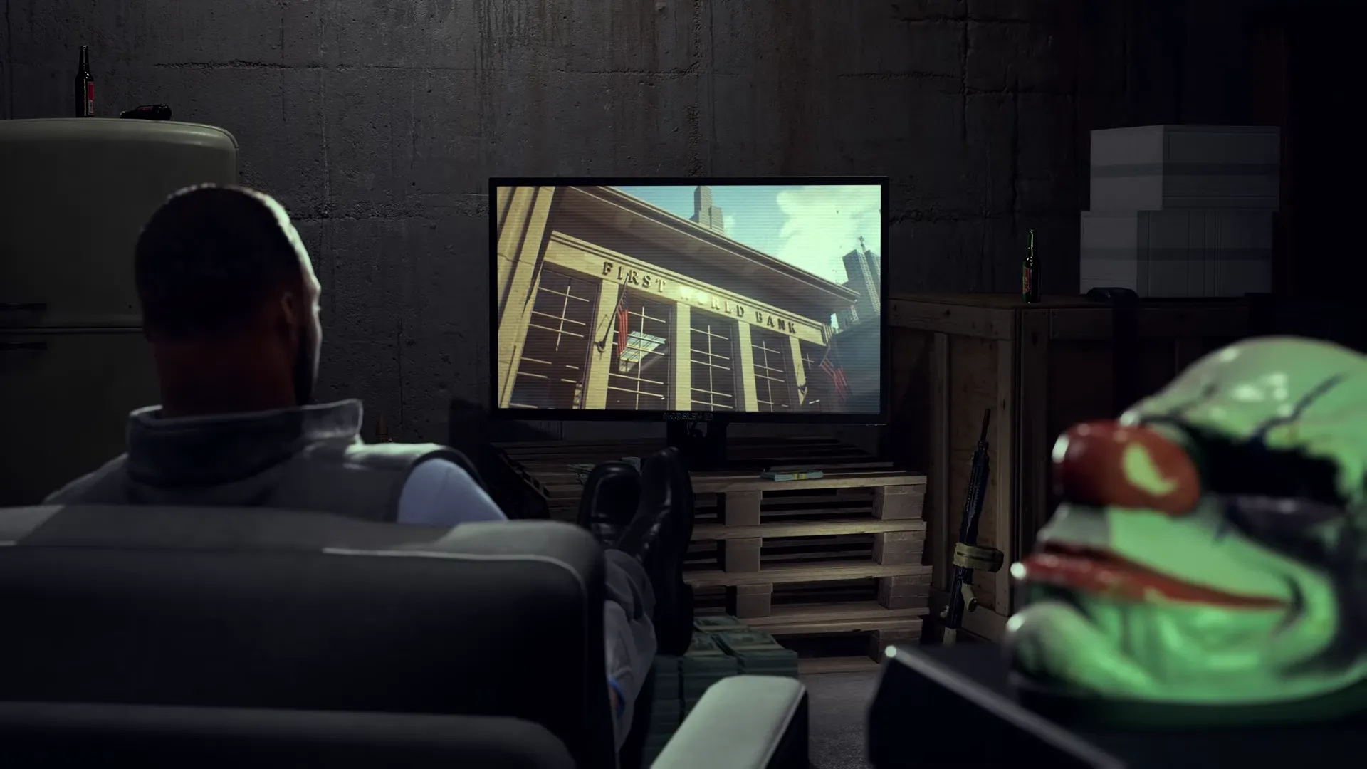 Hình ảnh teaser trailer First World Bank của tựa game Payday 3