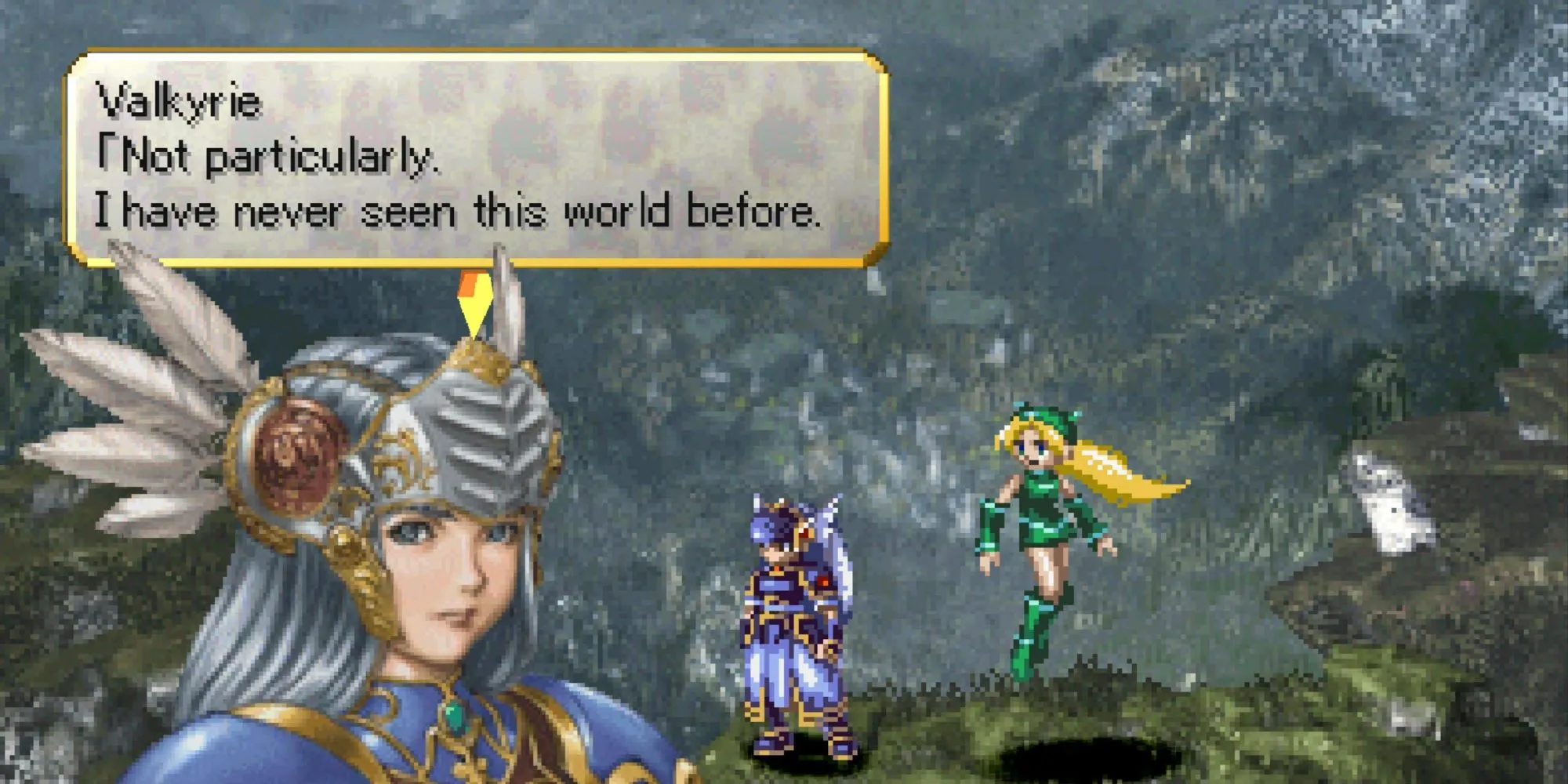Hình ảnh Valkyrie Lenneth, nhân vật chính của game JRPG Valkyrie Profile trên PS1