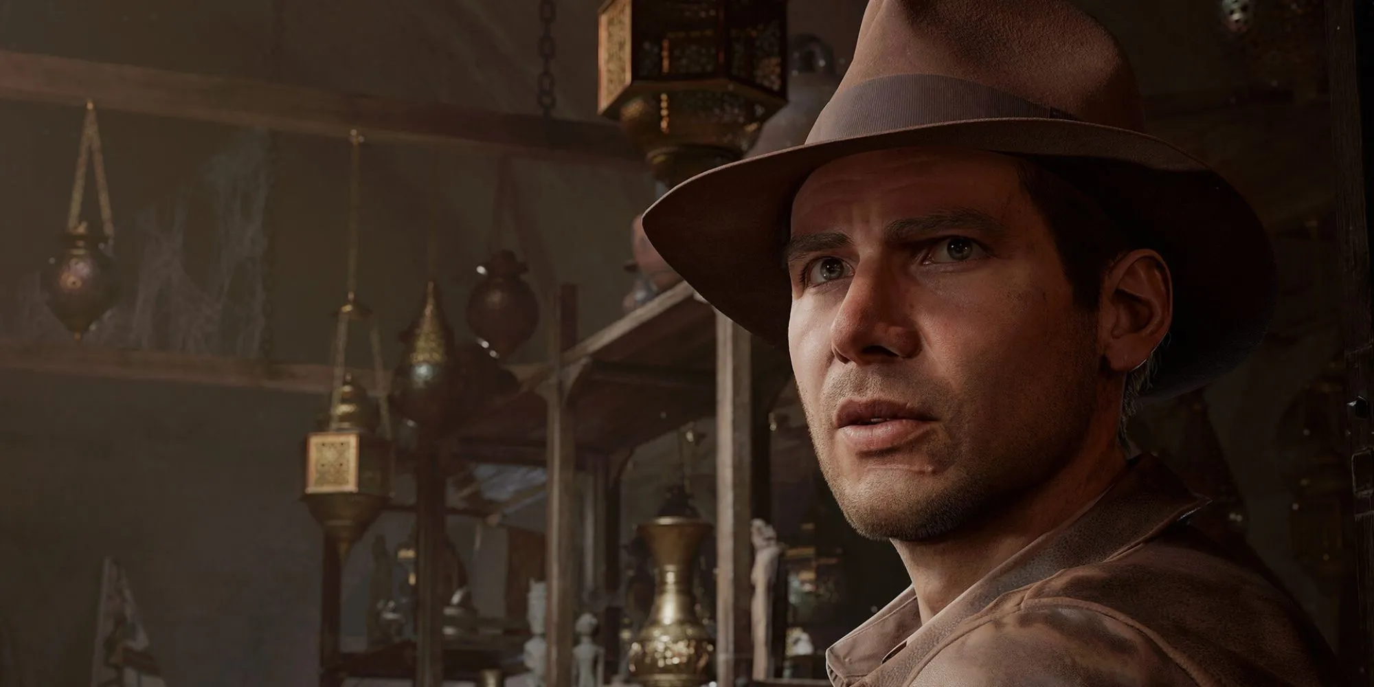 Indiana Jones với chiếc roi quen thuộc trong The Great Circle