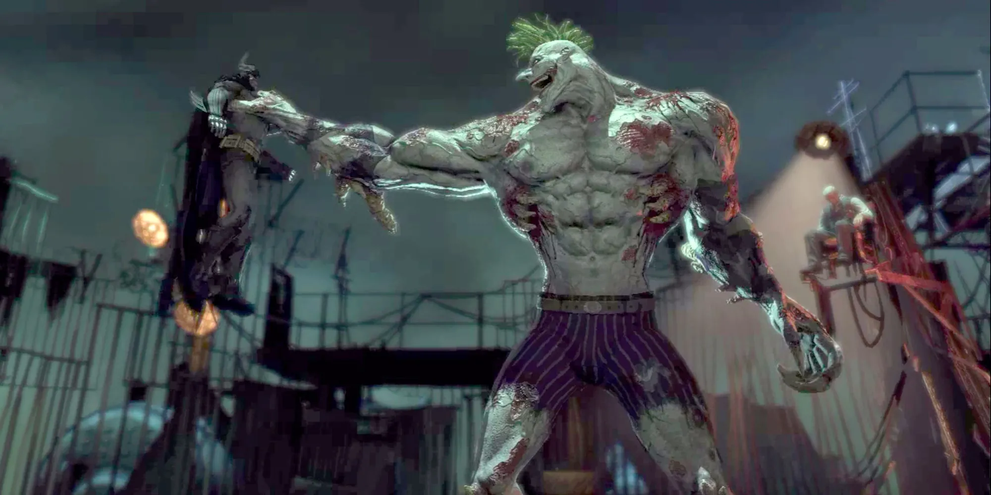 Joker biến đổi thành quái vật Titan trong Batman Arkham Asylum một trận đấu boss cuối gây tranh cãi