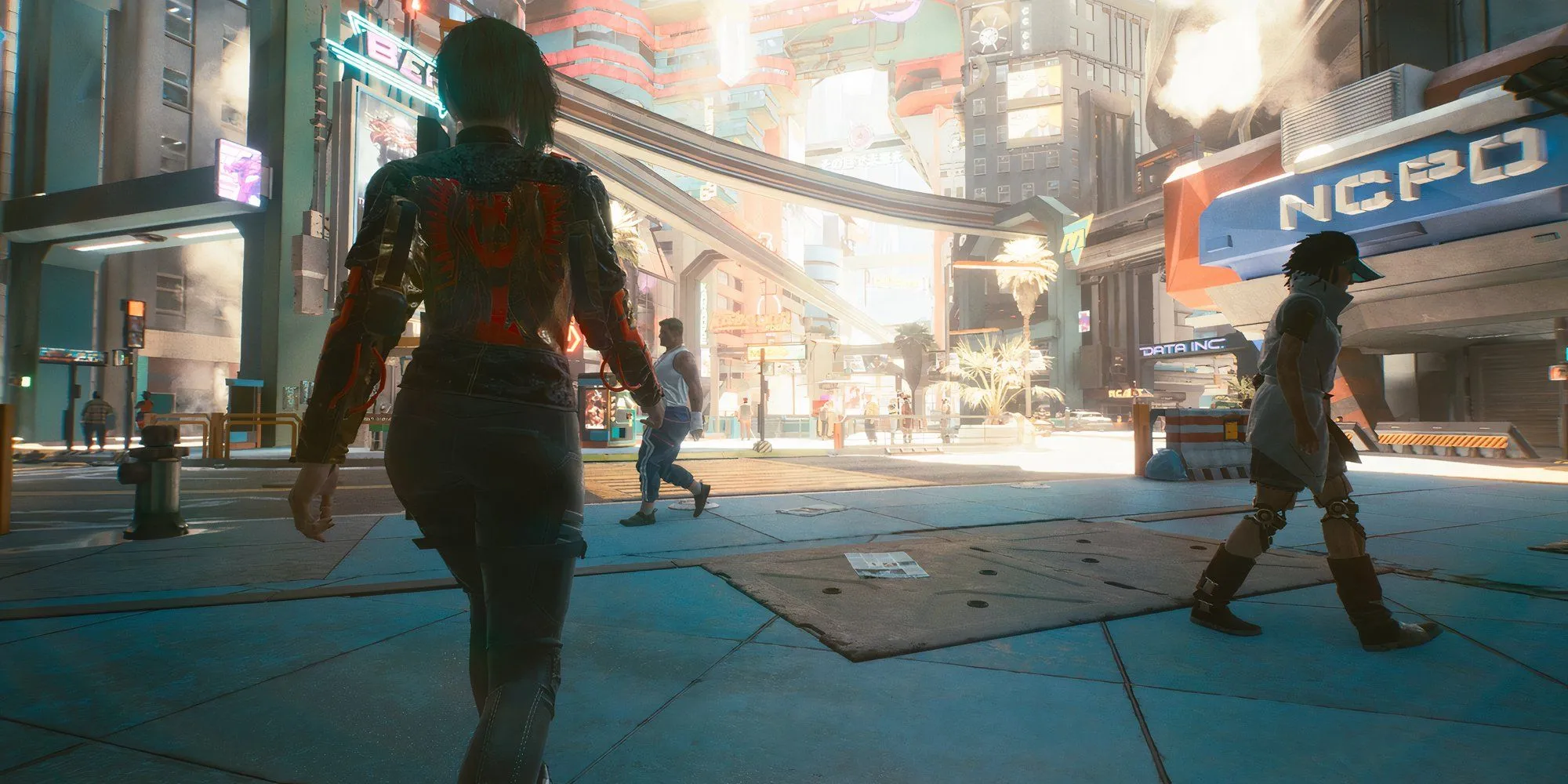Khám phá Night City rộng lớn và chi tiết trong Cyberpunk 2077, một thành phố liền mạch không có màn hình chờ khi di chuyển.