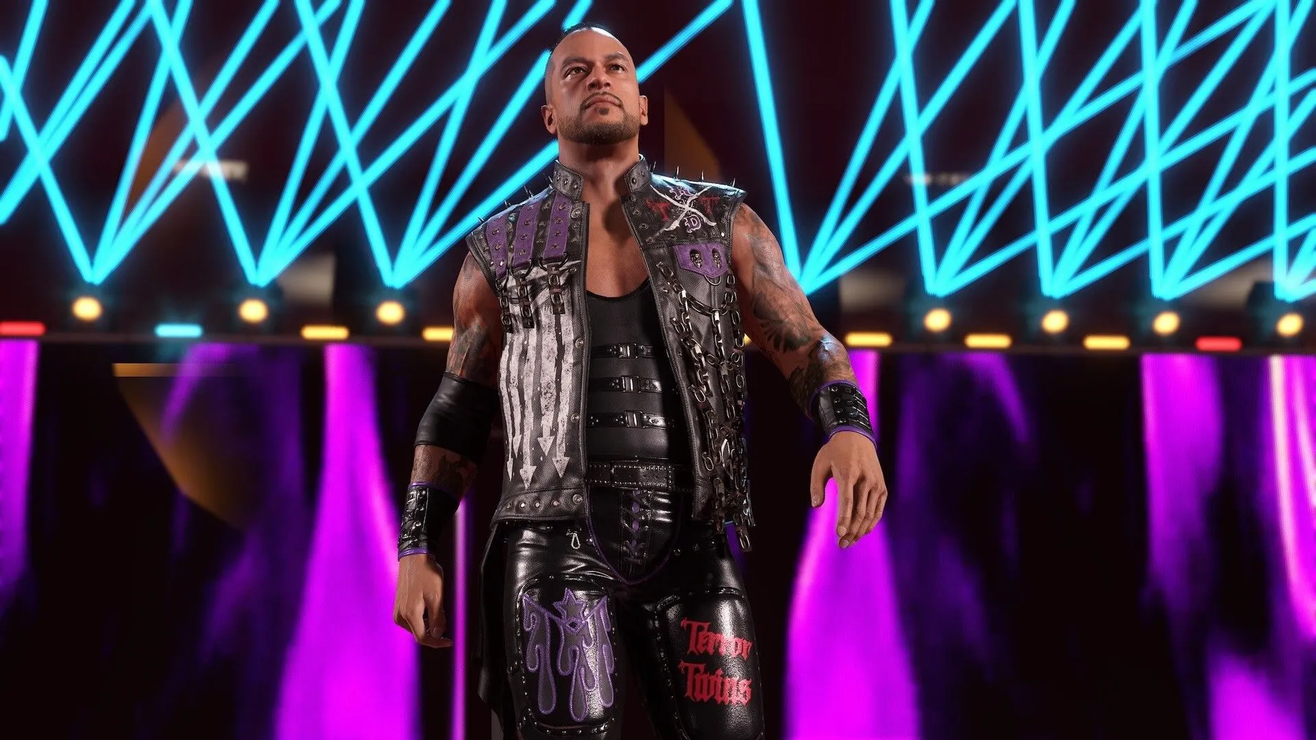 Khoảnh khắc hành động kịch tính trong trận đấu WWE 2K25