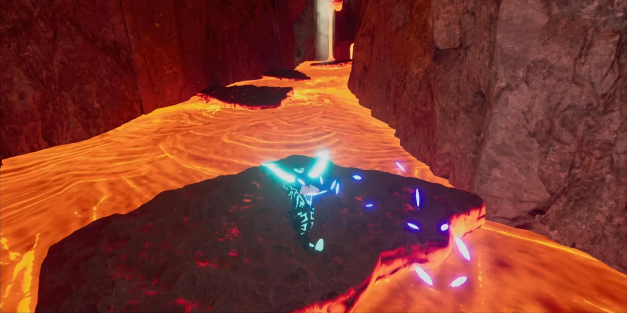 Không gian u tối trong một dungeon của Spirit of the North 2, minh họa lỗi ánh sáng