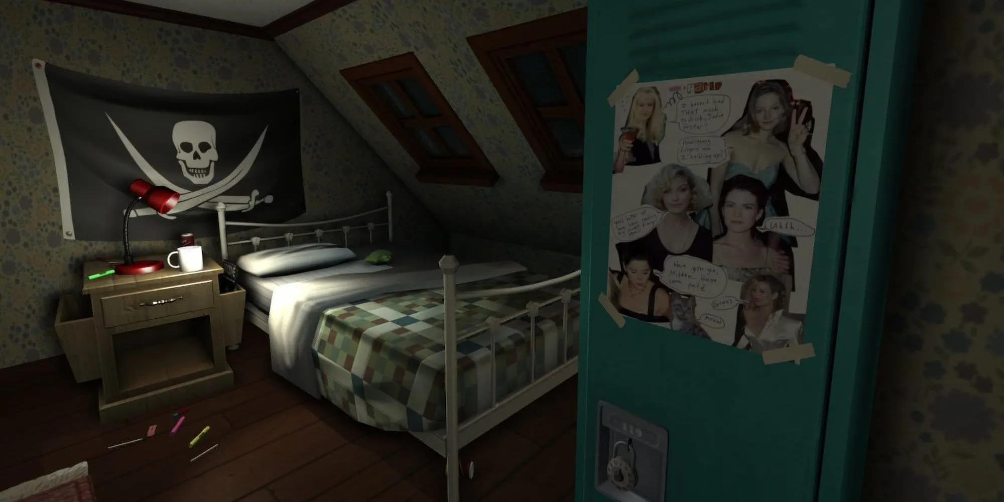 Khung cảnh một phòng ngủ trong game Gone Home
