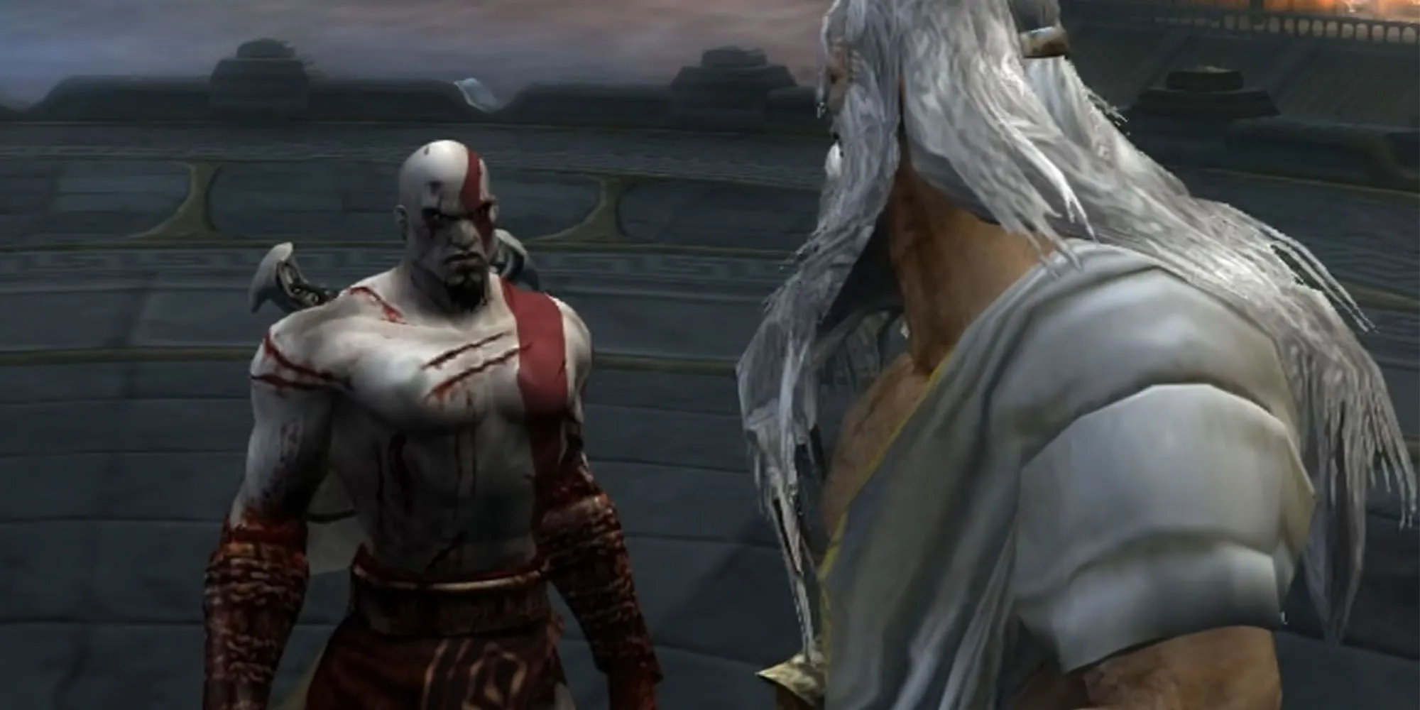 Kratos đối mặt định mệnh trong God of War 2 trên PS2