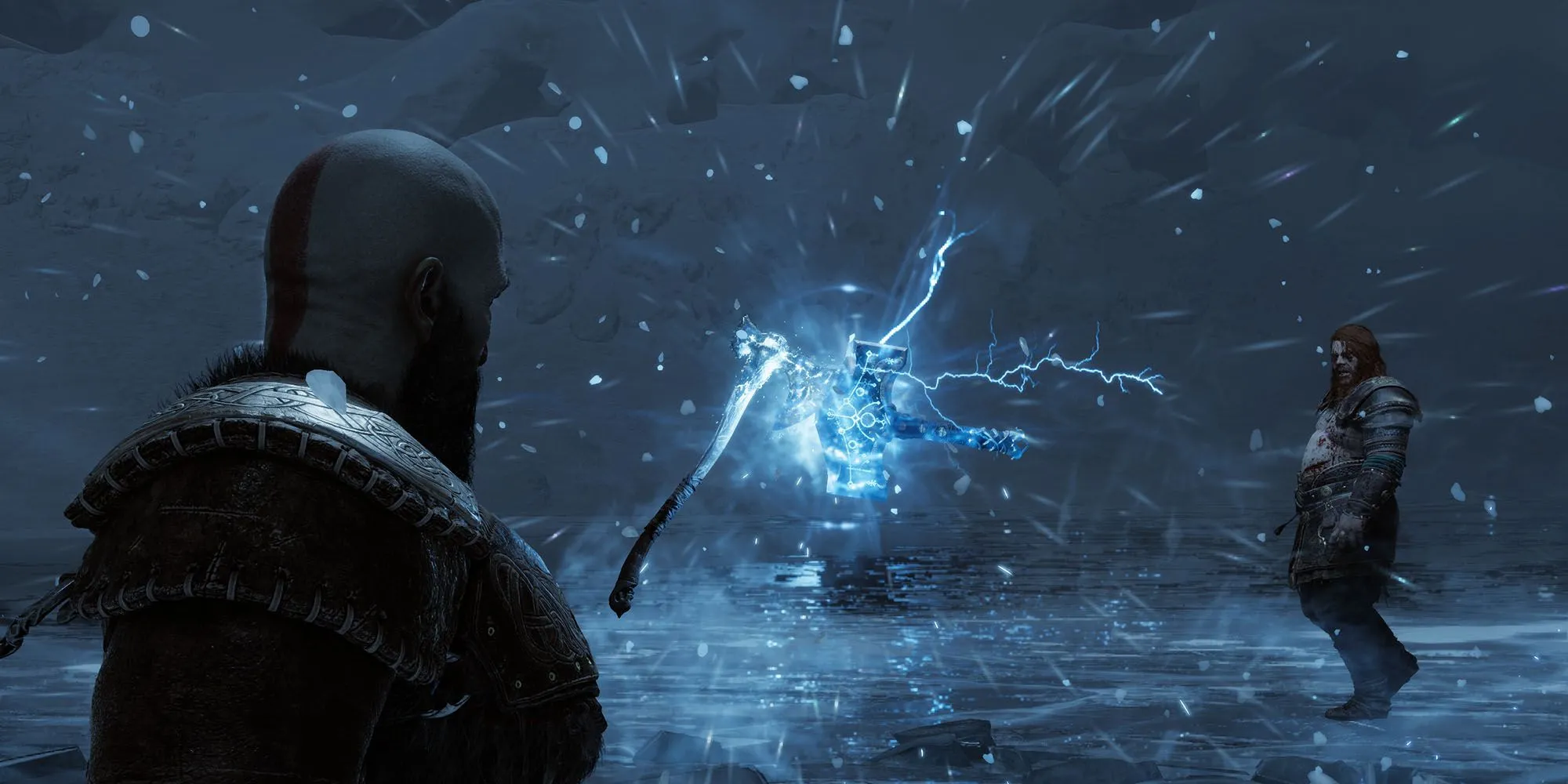 Kratos và Atreus đối mặt Ragnarok trong God of War Ragnarok trên PS4, PS5 và PC