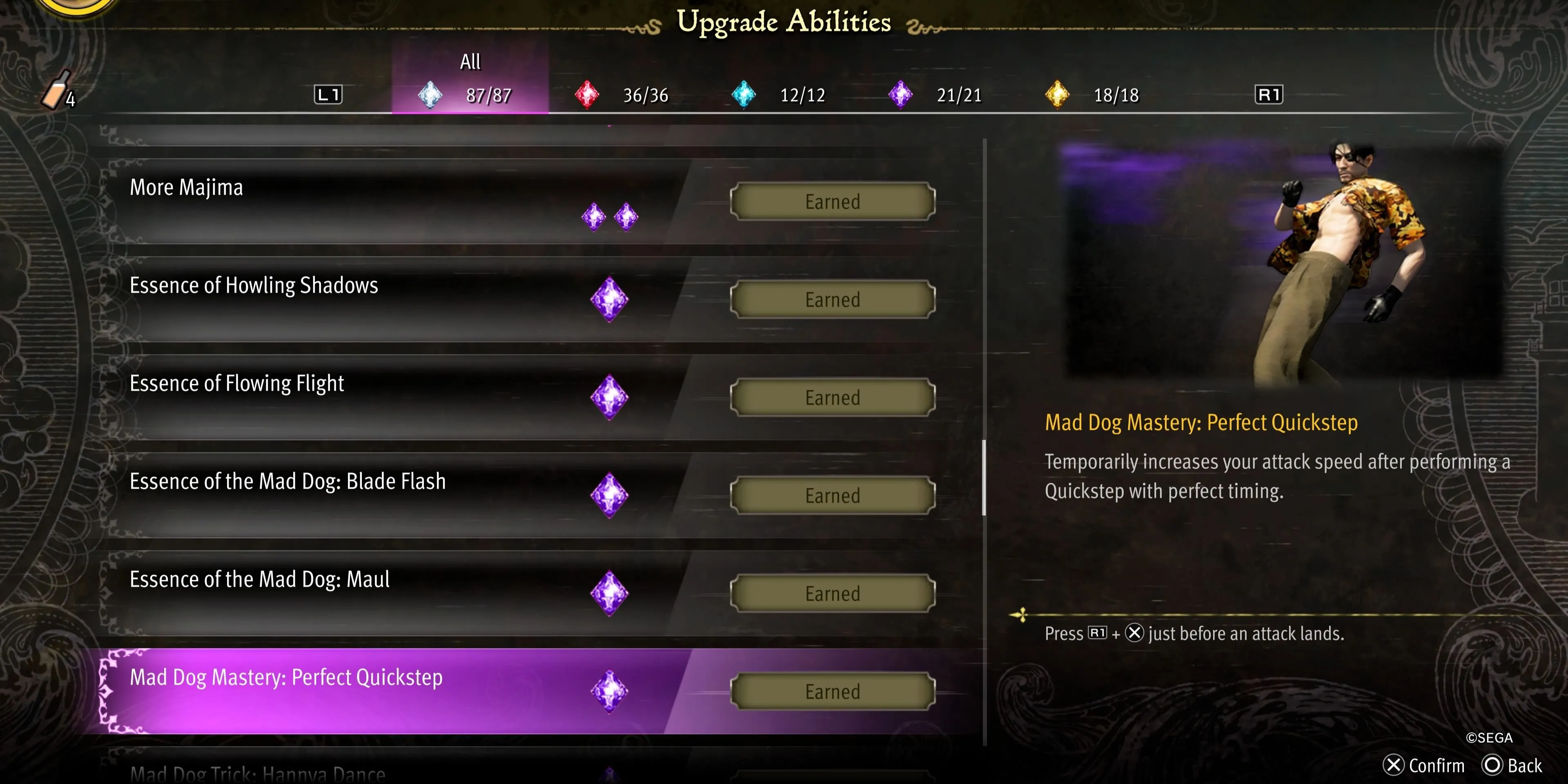 Kỹ năng Perfect Quickstep giúp Majima né đòn và phản công cực kỳ hiệu quả trong Pirate Yakuza