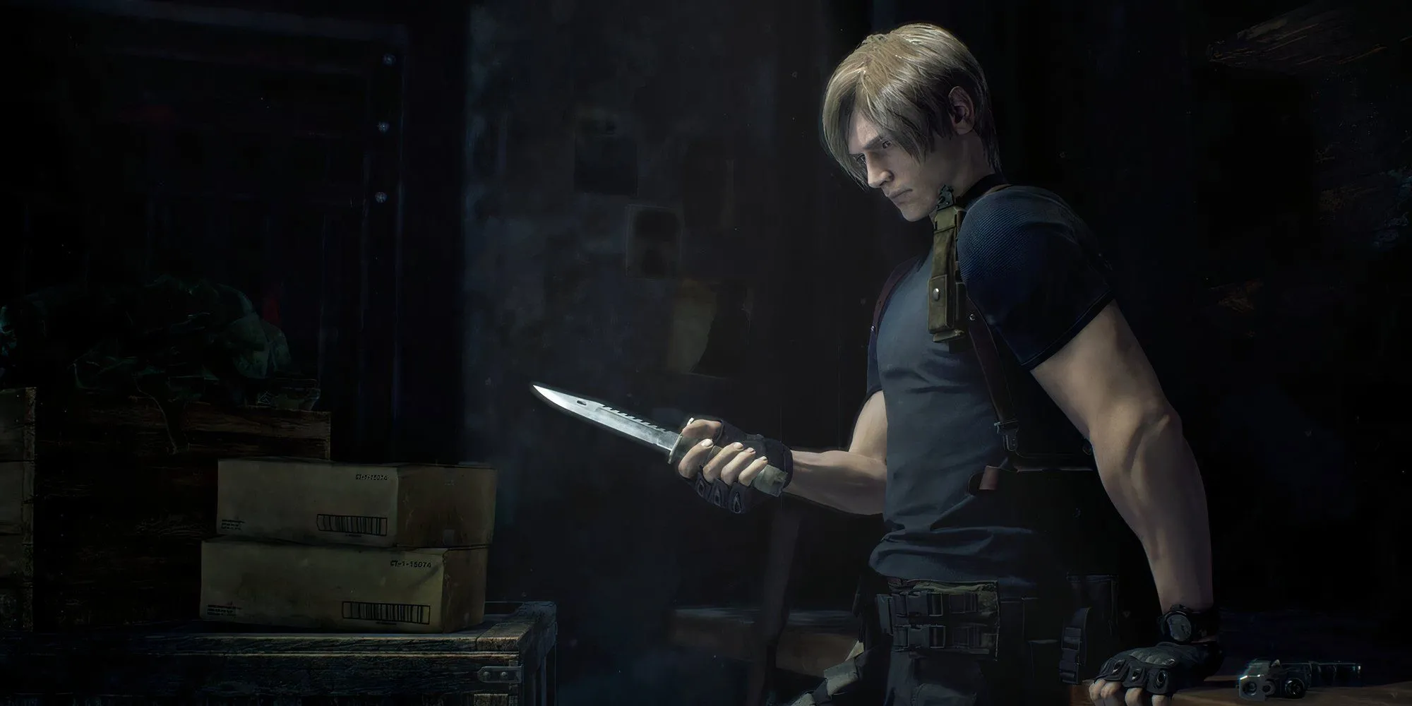 Leon S. Kennedy chiến đấu với Ganado trong ngôi làng u ám ở Resident Evil 4 Remake