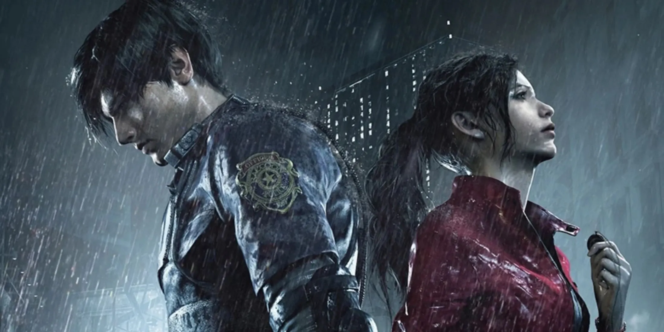 Leon và Claire đối mặt với zombie trong thành phố Raccoon City đổ nát của Resident Evil 2 Remake